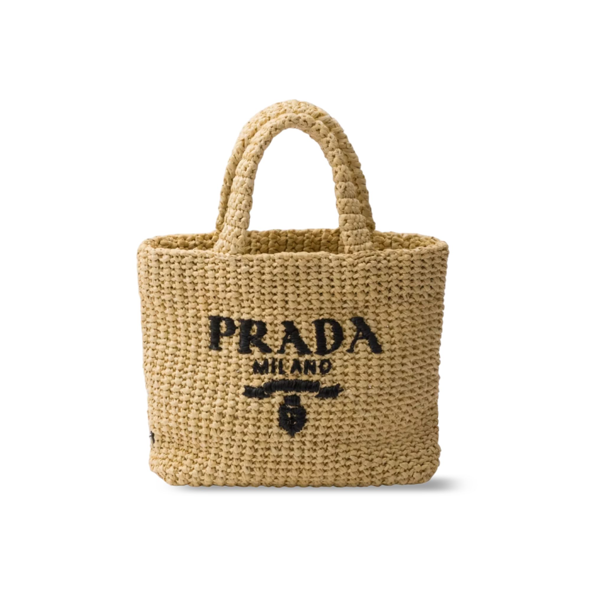 Prada Small Crochet Logo Tote Bag 24cm