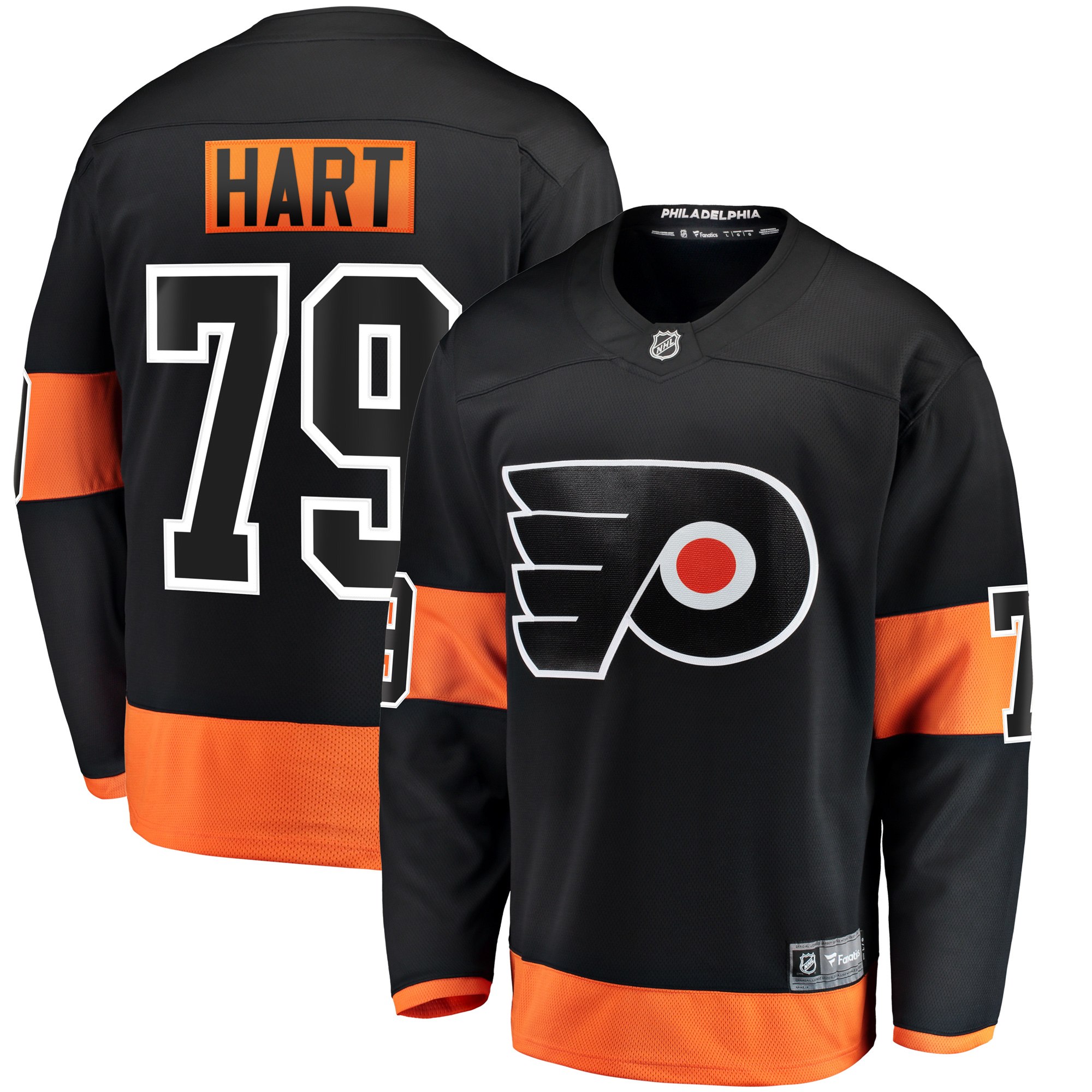 Carter Hart Philadelphia Flyers Fanatics Alternate Premier Breakaway Player Jersey – Black