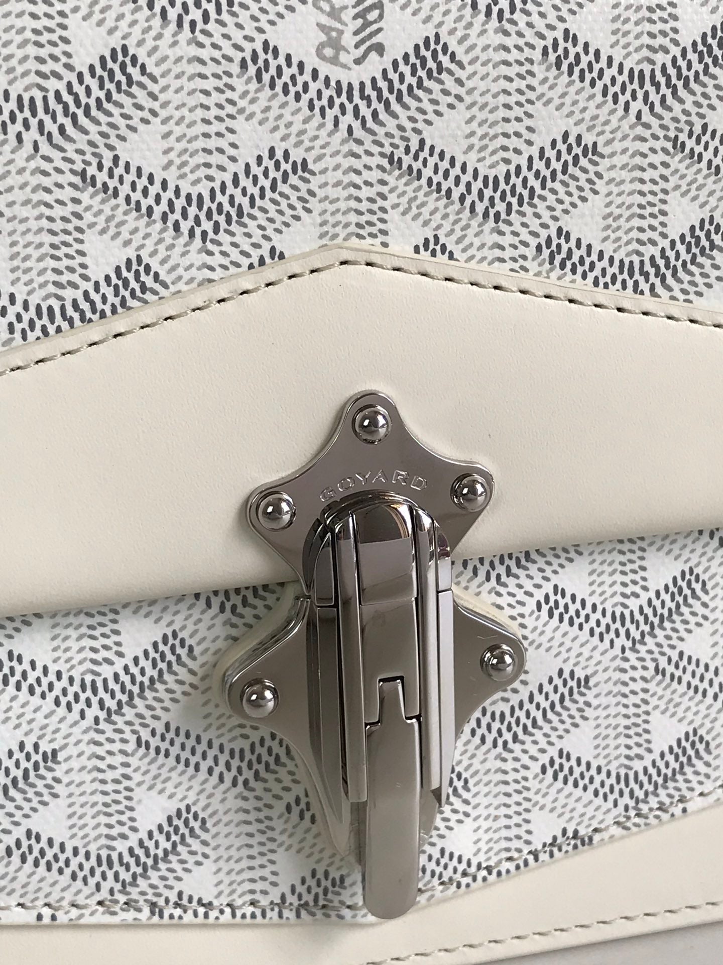 Goyard Duchesse Marie-Caroline Bag 25cm White Goyardine Canvas And Smooth Calfskin