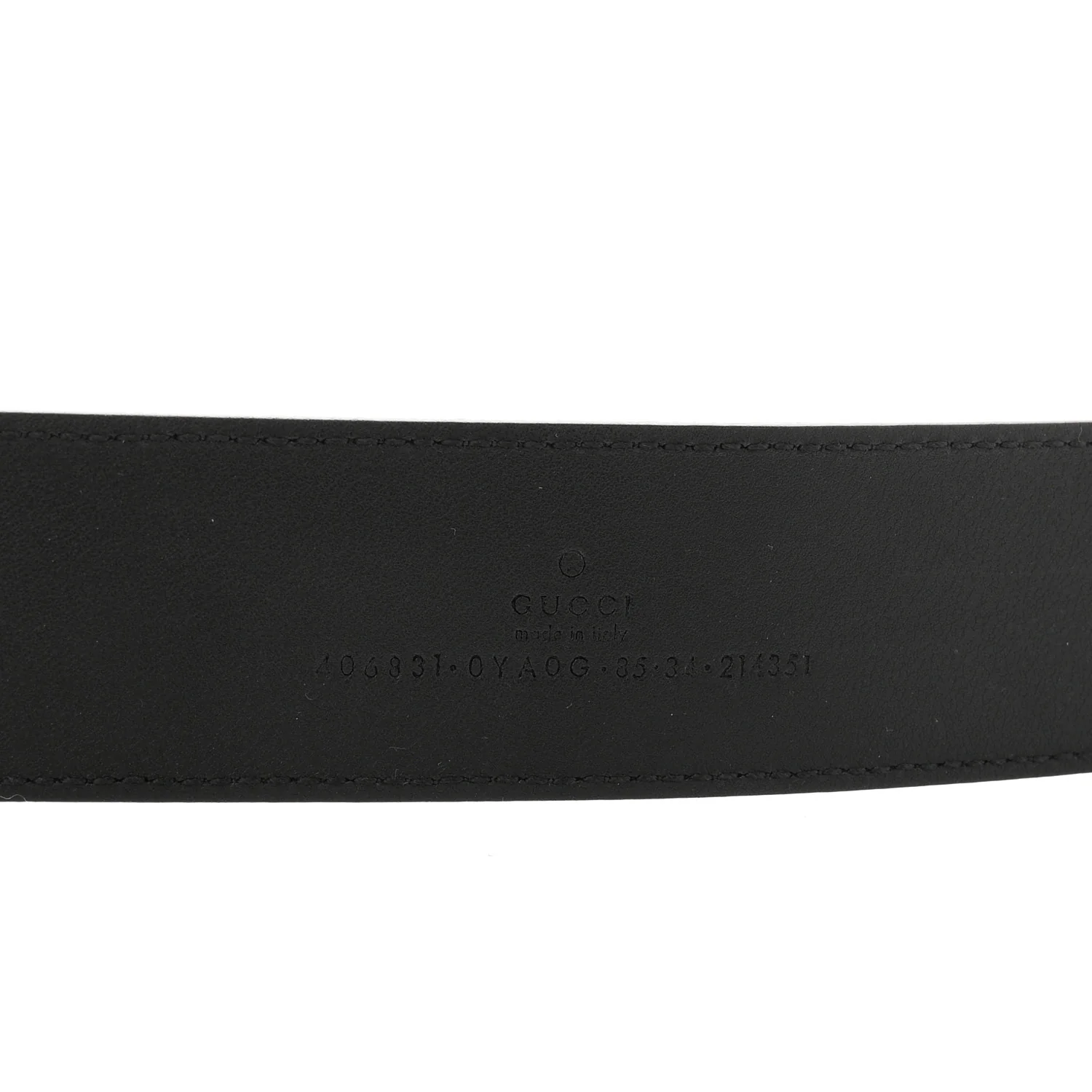 Plutone Calfskin Double G 40mm Belt 85 34 Black