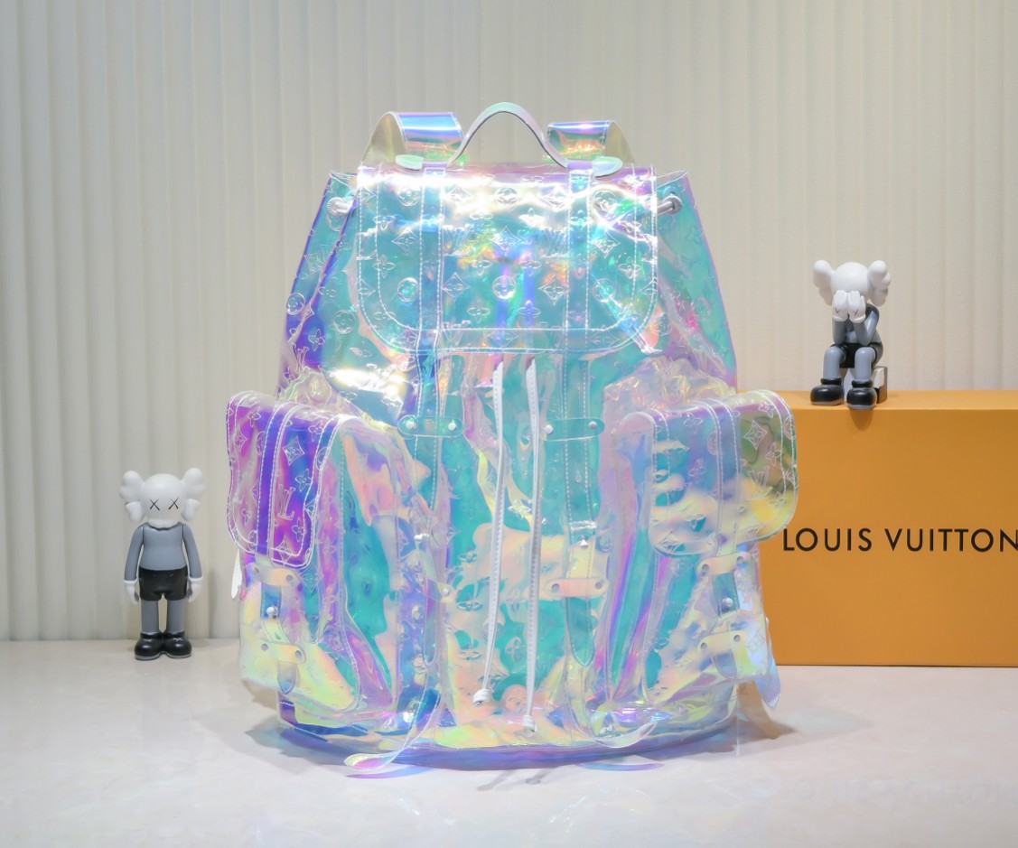 Louis Vuitton X Virgil Abloh Pvc Prism Christopher Backpack Honogram 49Cm M53286