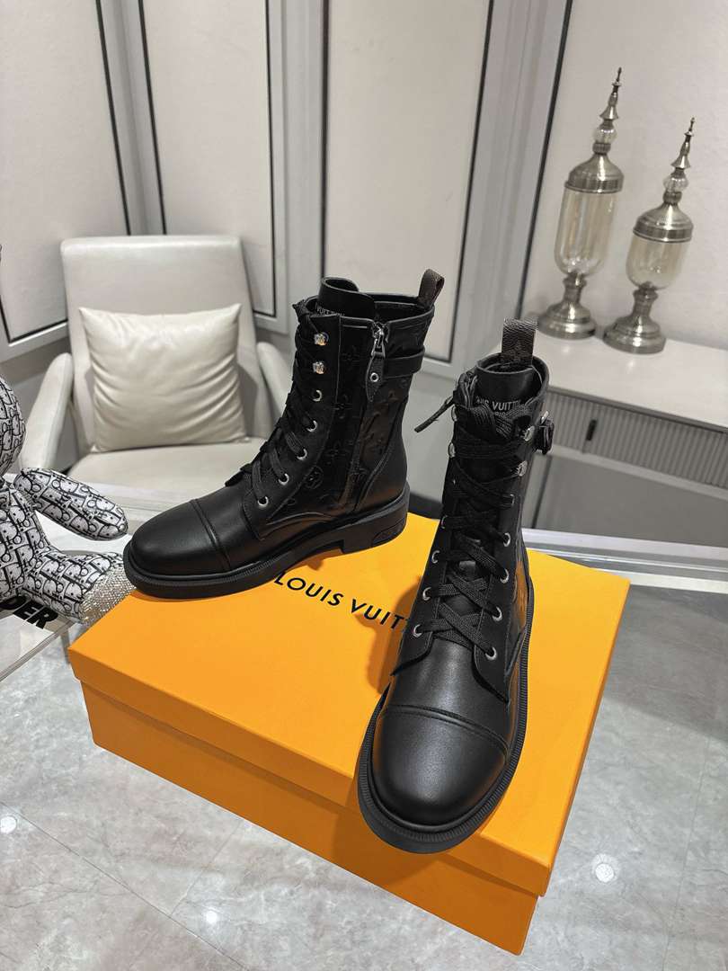Louis Vuitton Citizen Flat Ranger Boot Monogram Black