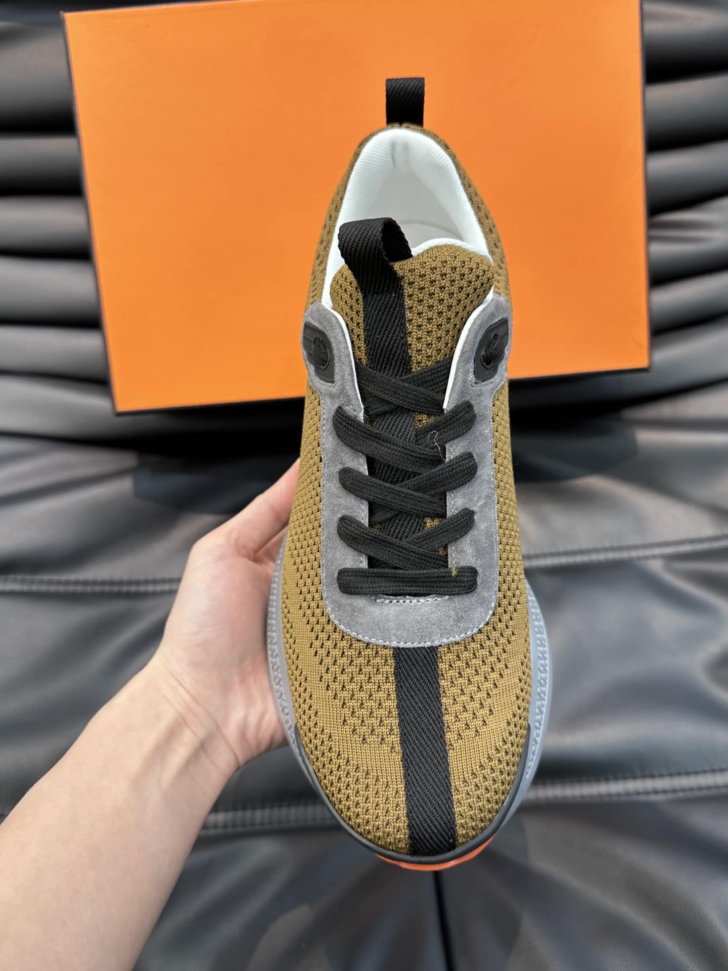 Hermes Heros Sneaker Khaki Gray H232985Zh1R400