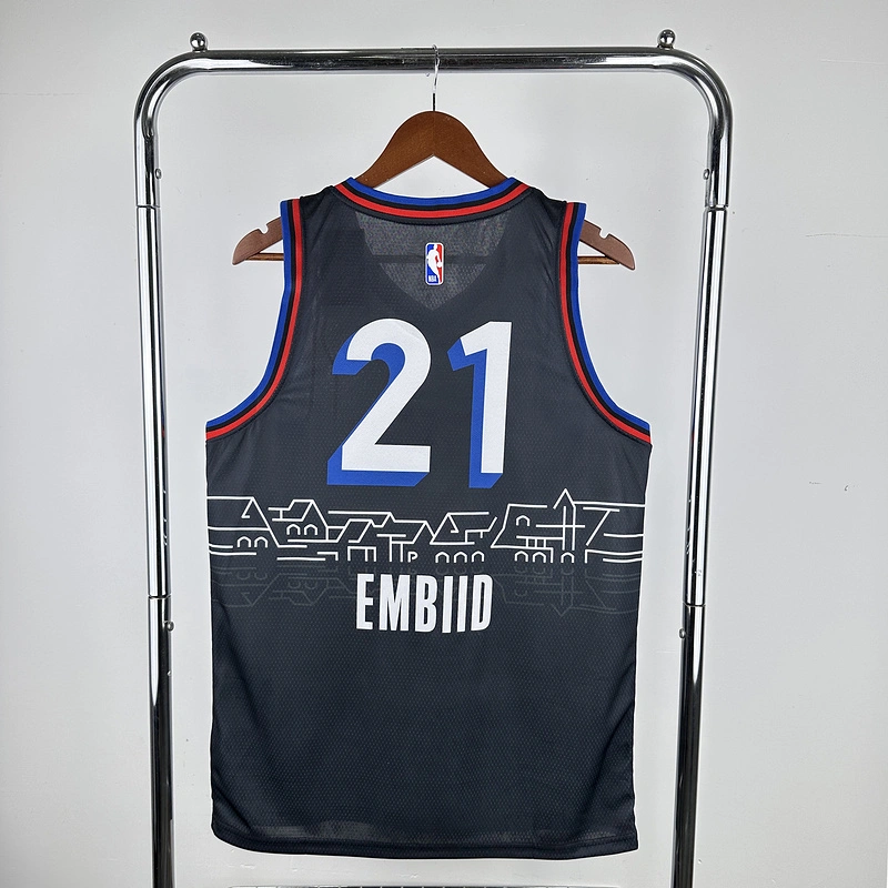 2021 NBA Philadelphia 76ers 21 EMBIID Basketball Jersey