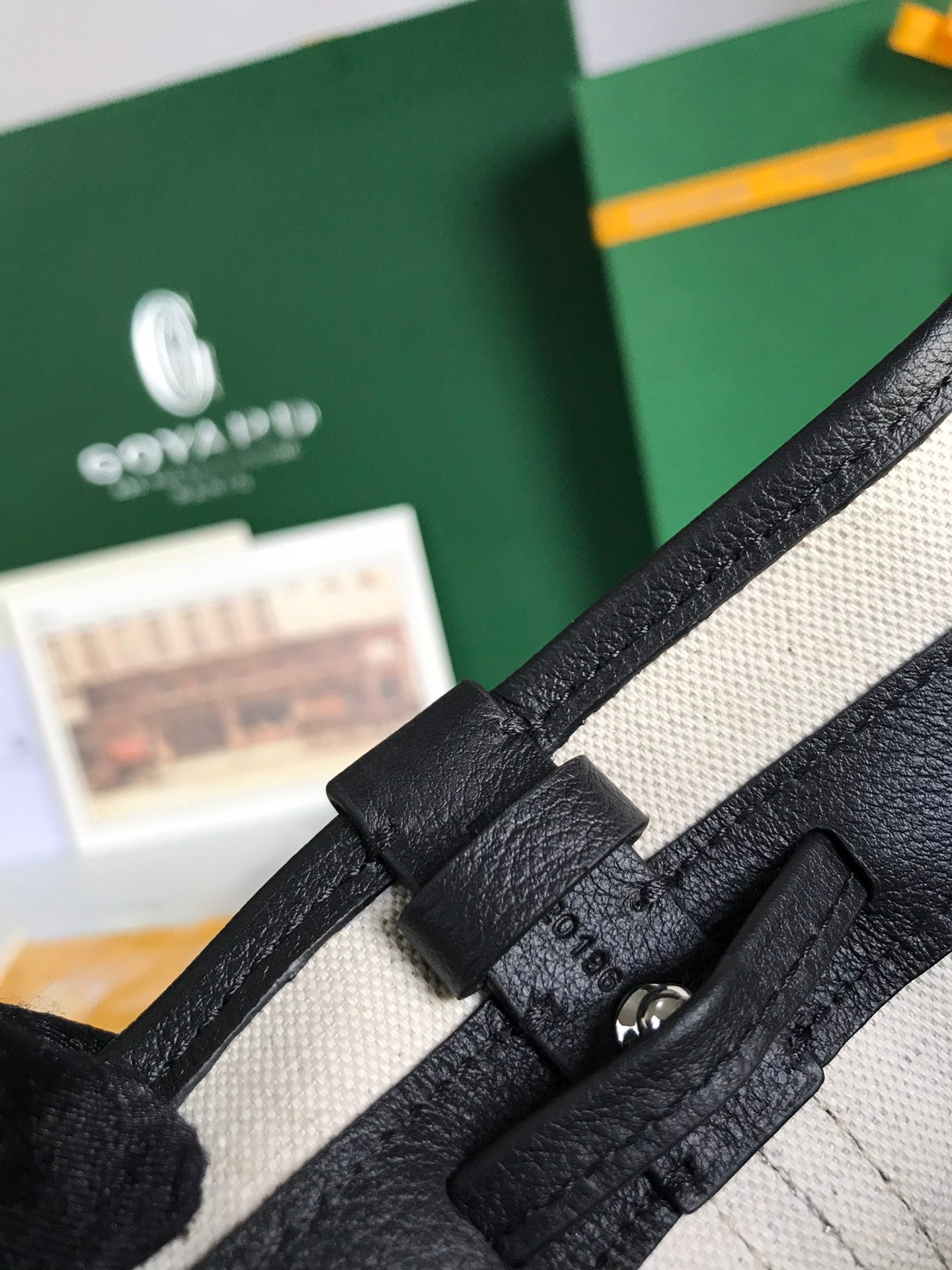 Goyard Petit Flot Bucket Bag 22 Cm Black Goyardine Canvas And Lambskin Trim
