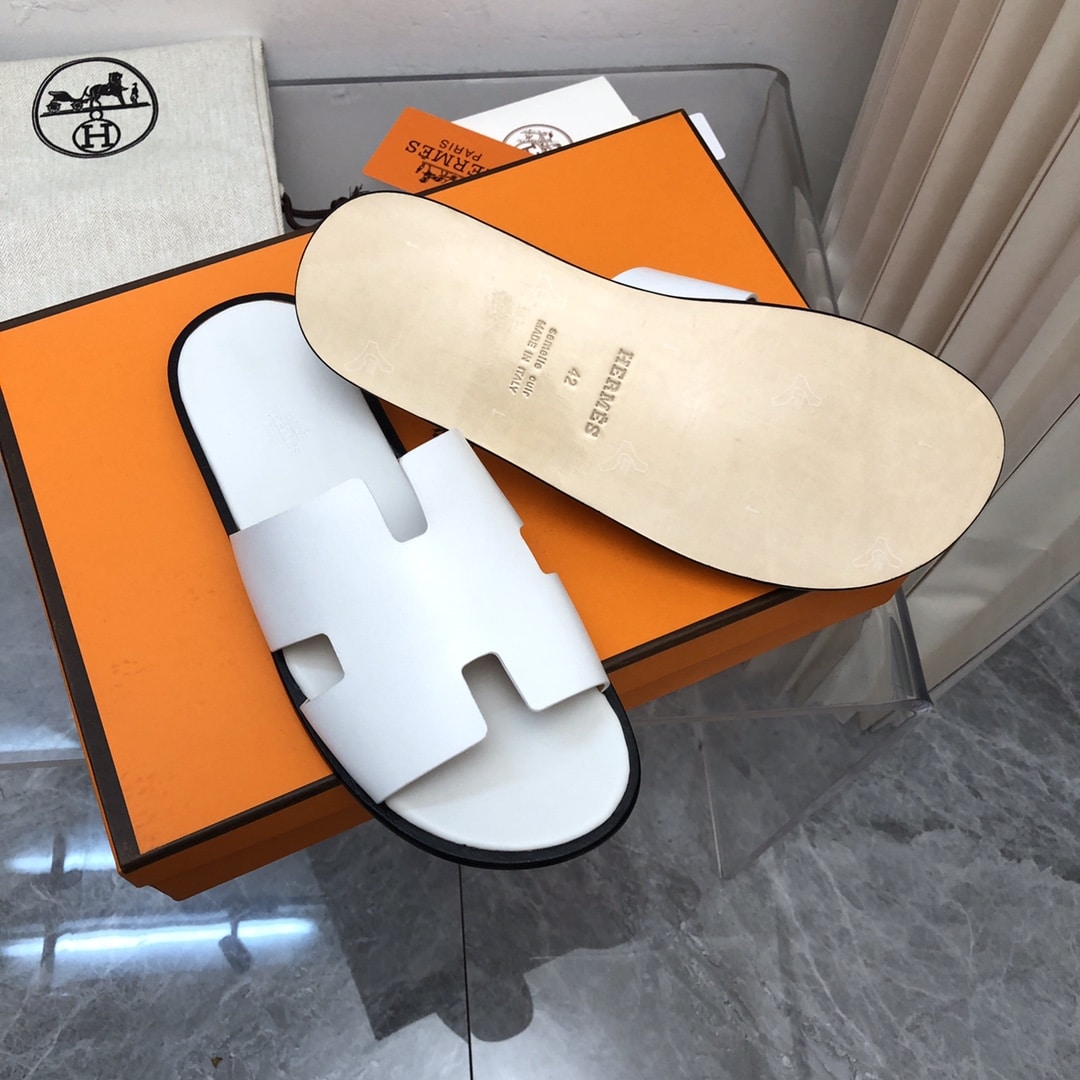 Hermes Izmir Sandal White