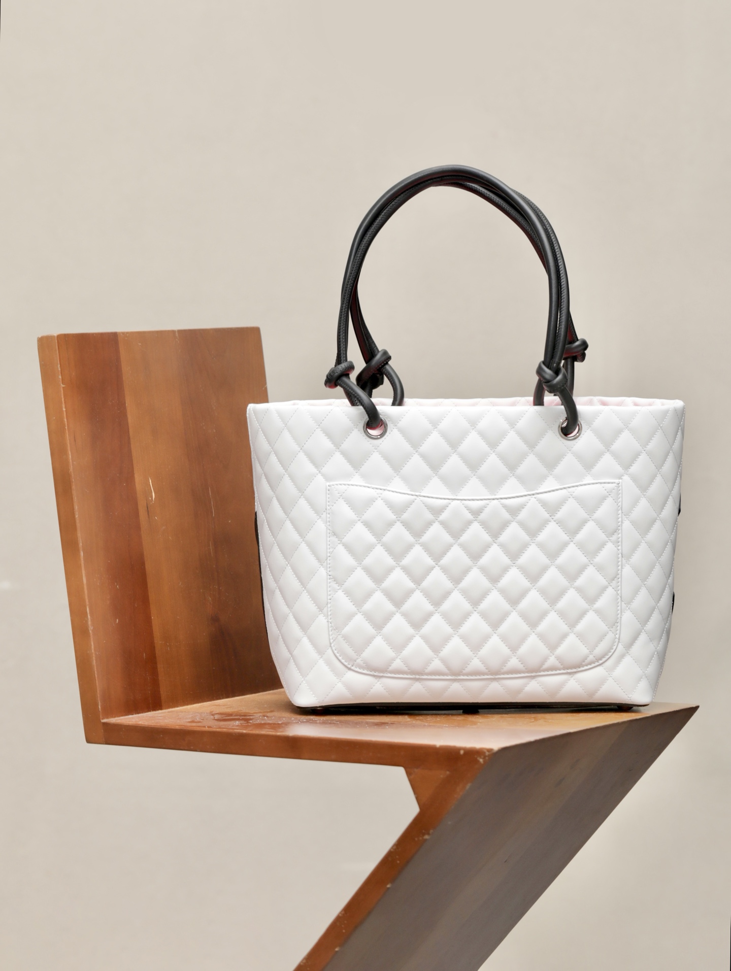 Chanel White Cambon Tote Bag White 30cm