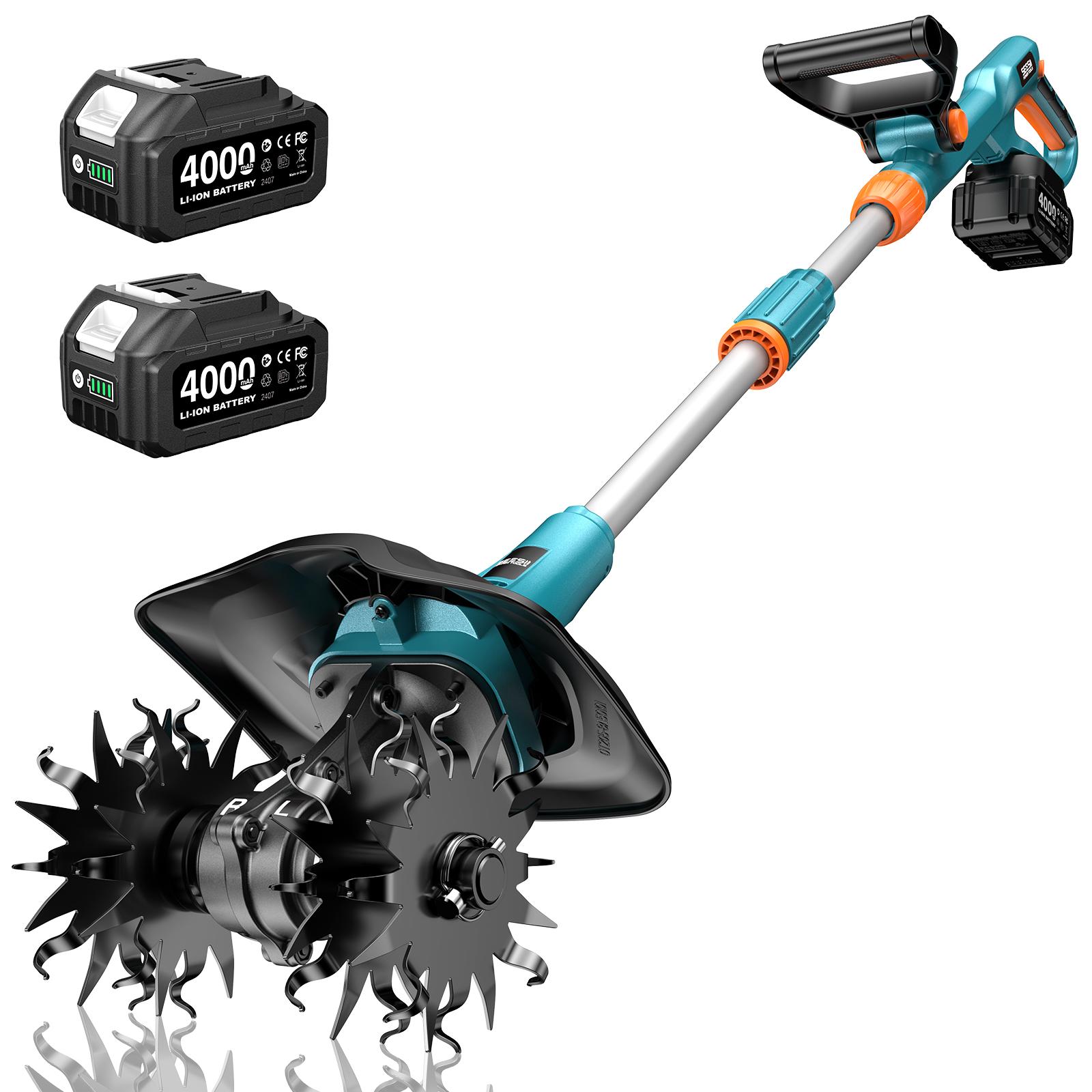 💥Clearance sale💥Electric Tiller for Gardening, 360 RPM Rototiller Cordless Cultivator