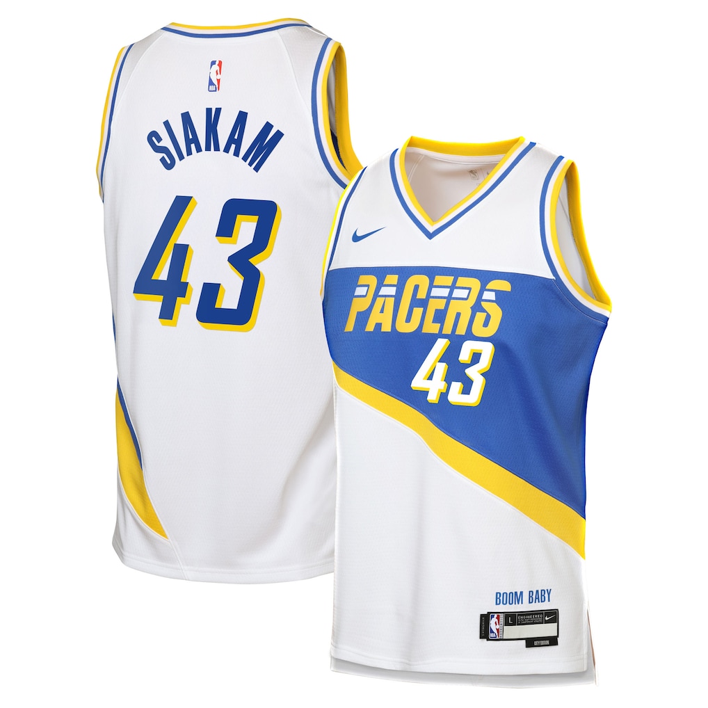Youth Indiana Pacers Pascal Siakam Nike White 2025/26 City Edition Swingman Jersey
