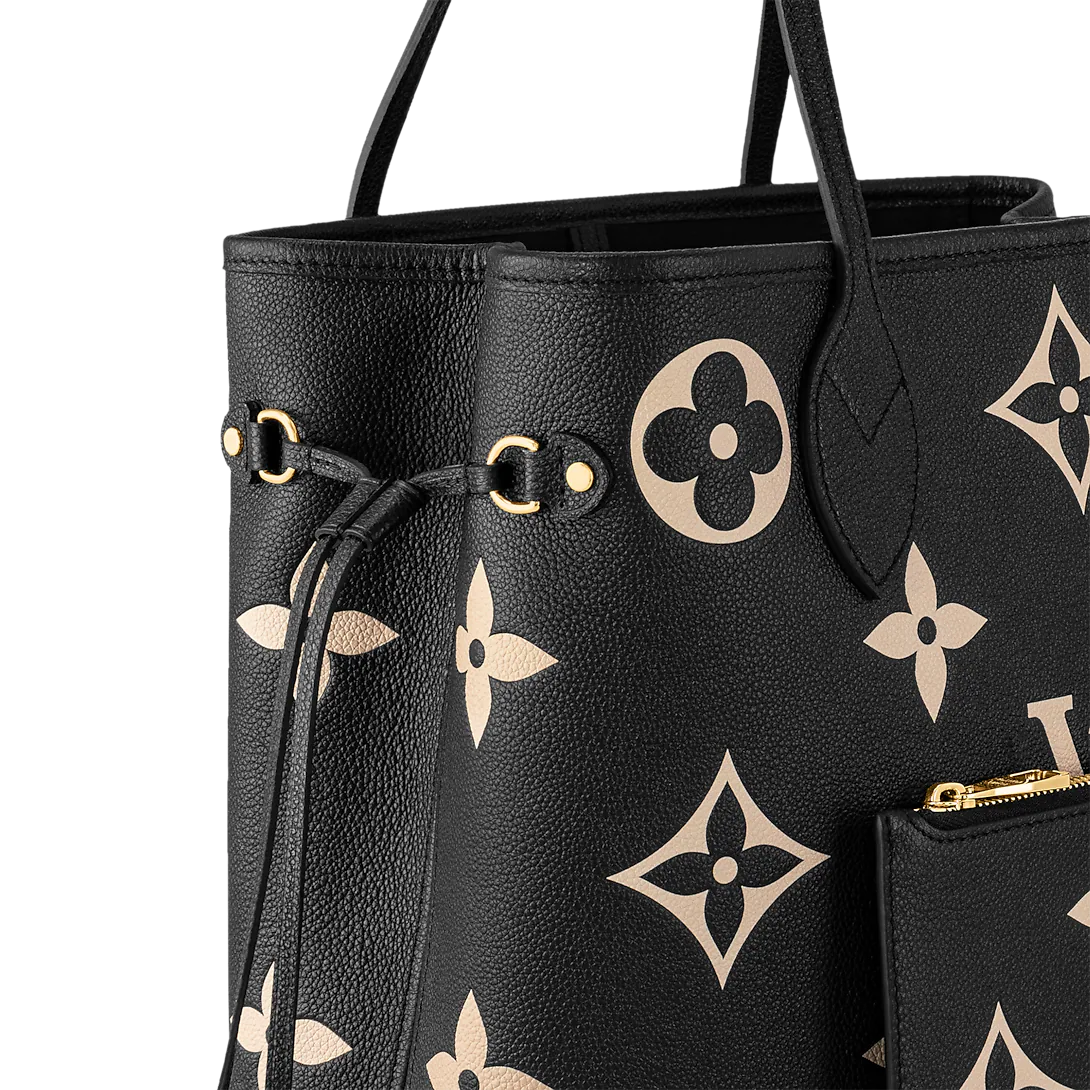 Louis Vuitton Neverfull MM Tote Bag Monogram Empreinte Black 31cm M58907