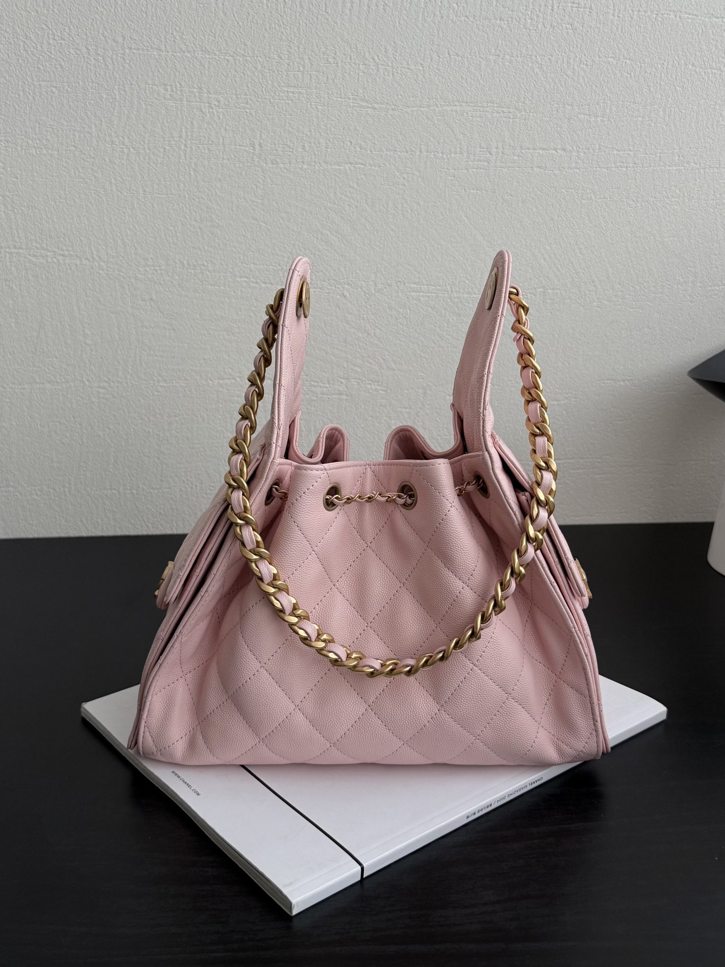 Chanel Spring-Summer 2025 Handbag Grained Calfskin & Gold-Tone Metal Pink 30Cm/ 11.8In