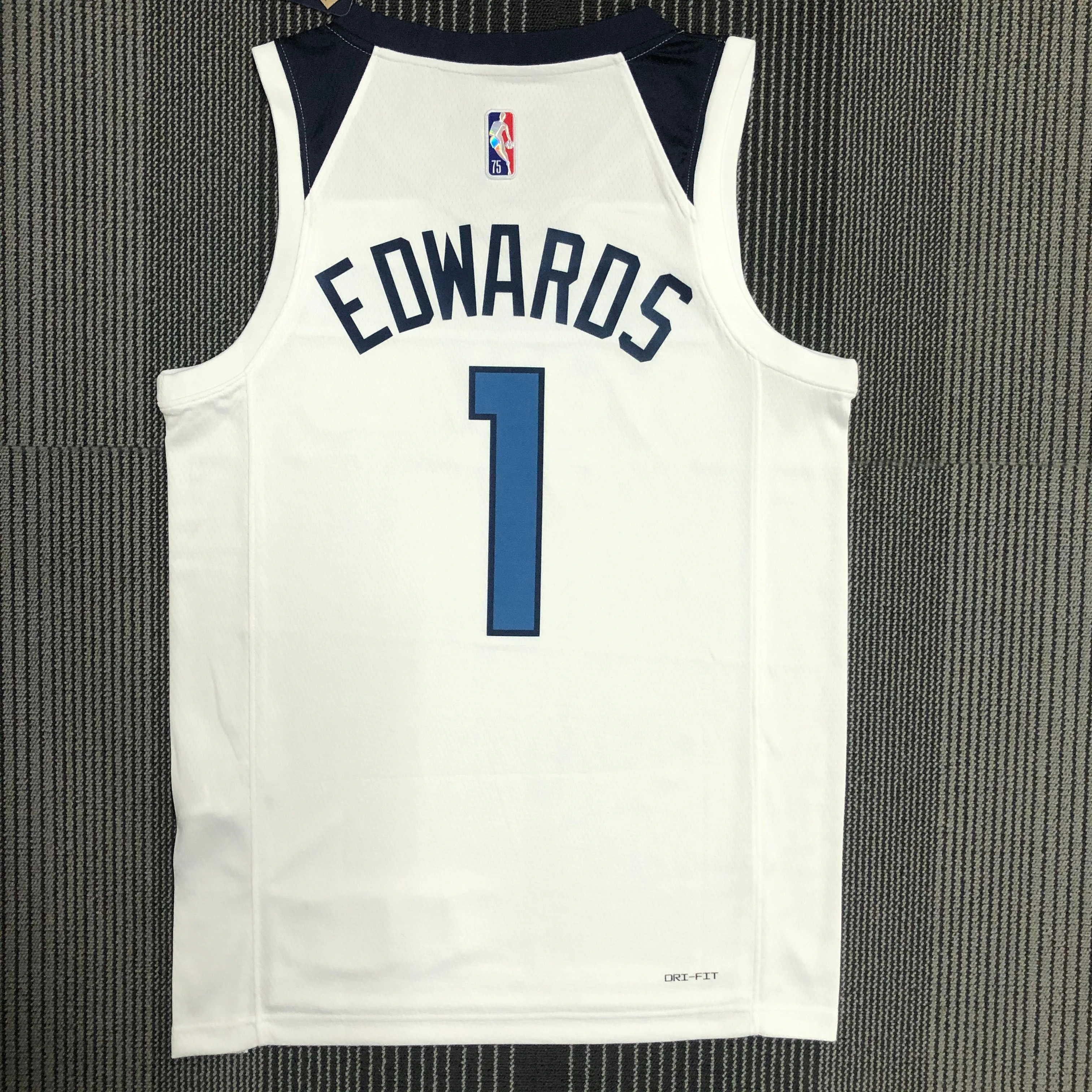 NBA 75th Anniversary Minnesota Timberwolves 1 Edwards Basketball Jersey