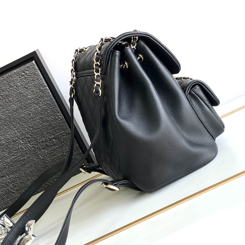 Chanel Calfskin Quilted Medium Duma Backpack 23cm