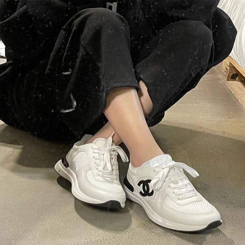 Chanel Cc Sneakers White