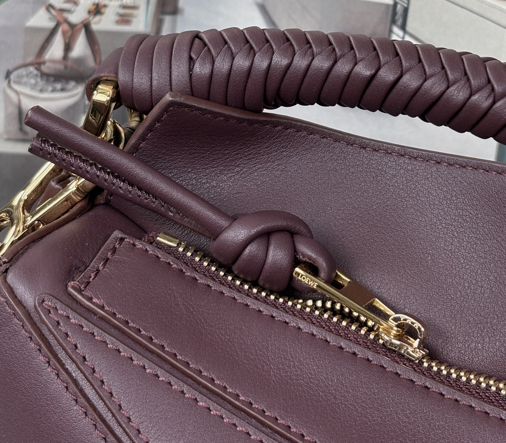 Loewe Puzzle with Intricate Braided Handle