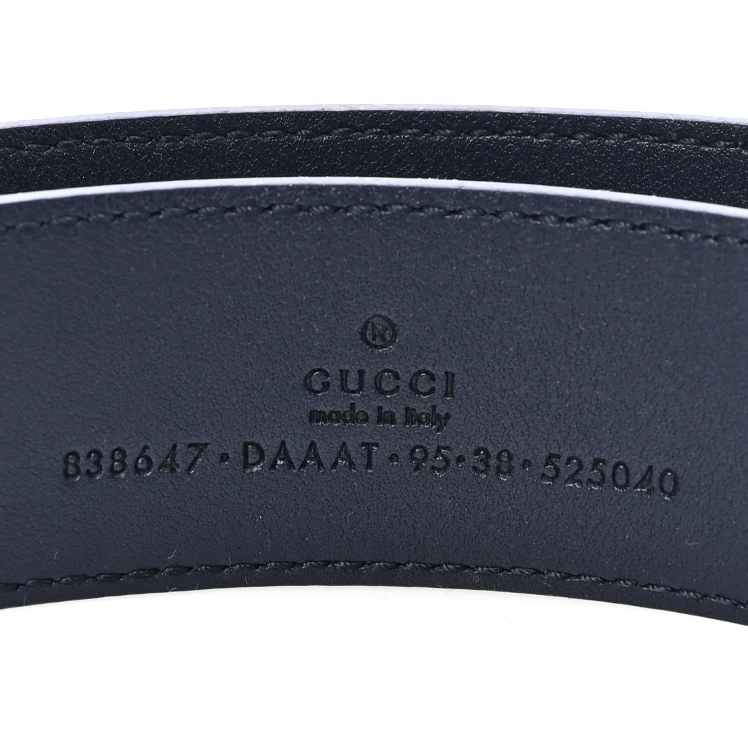 Moon Calfskin Round Plaque 35mm Belt 95 38 Navy