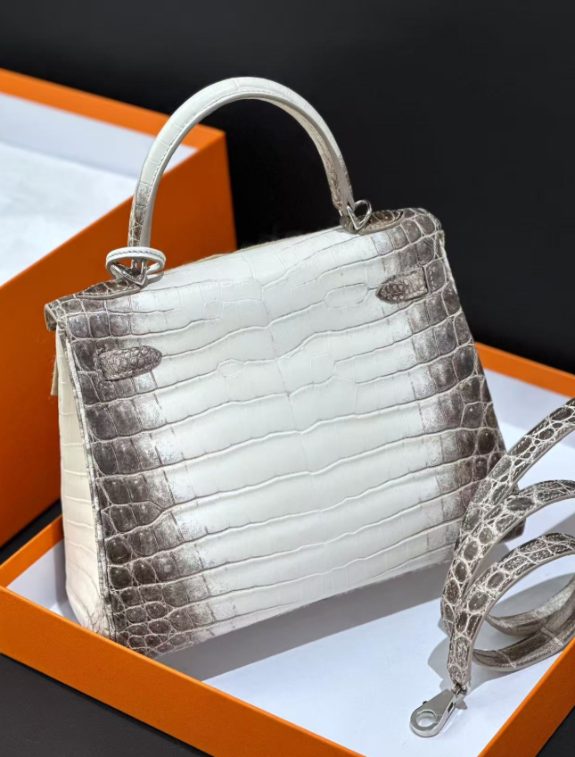 Hermès Kelly Himalayan 25-30 crocodile skin