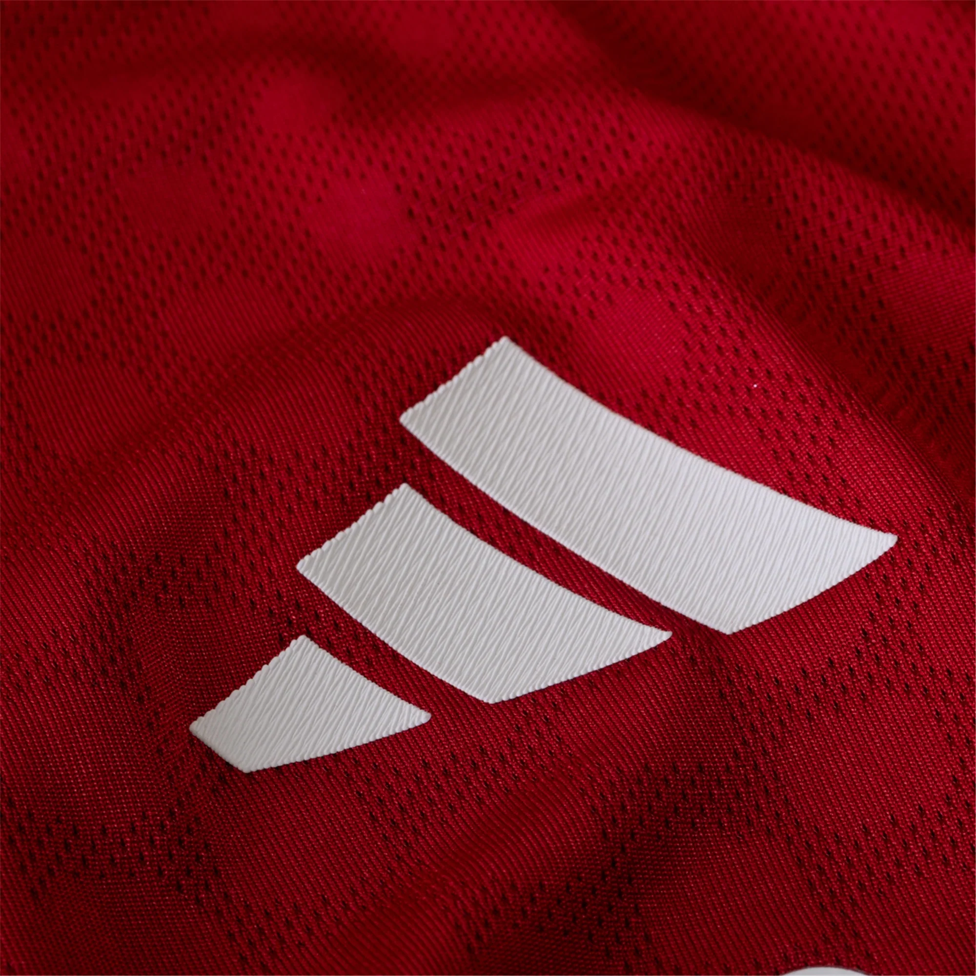 adidas Men's Liverpool FC Authentic Mohamed Salah Home Jersey 25/26 w/ EPL + NRFR Patches (Strawberry Red)