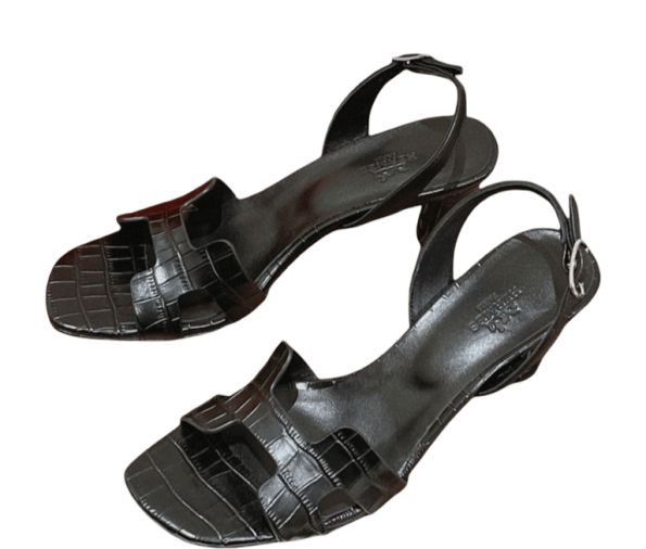 HERMES ETERNITE SANDAL BLACK