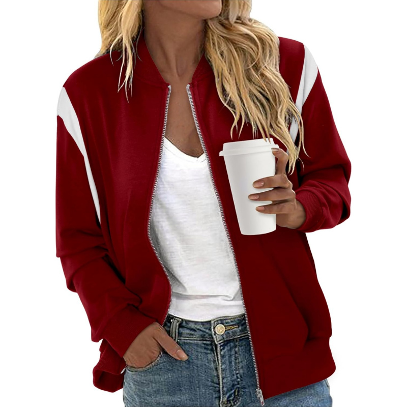Women's Zip Up Jacket Casual Long Sleeve