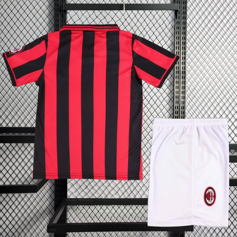 Retro KIDS 1996-97 KIDS AC Milan home BAGGIO BARESI VIEIRA ALBERTINI Football jersey