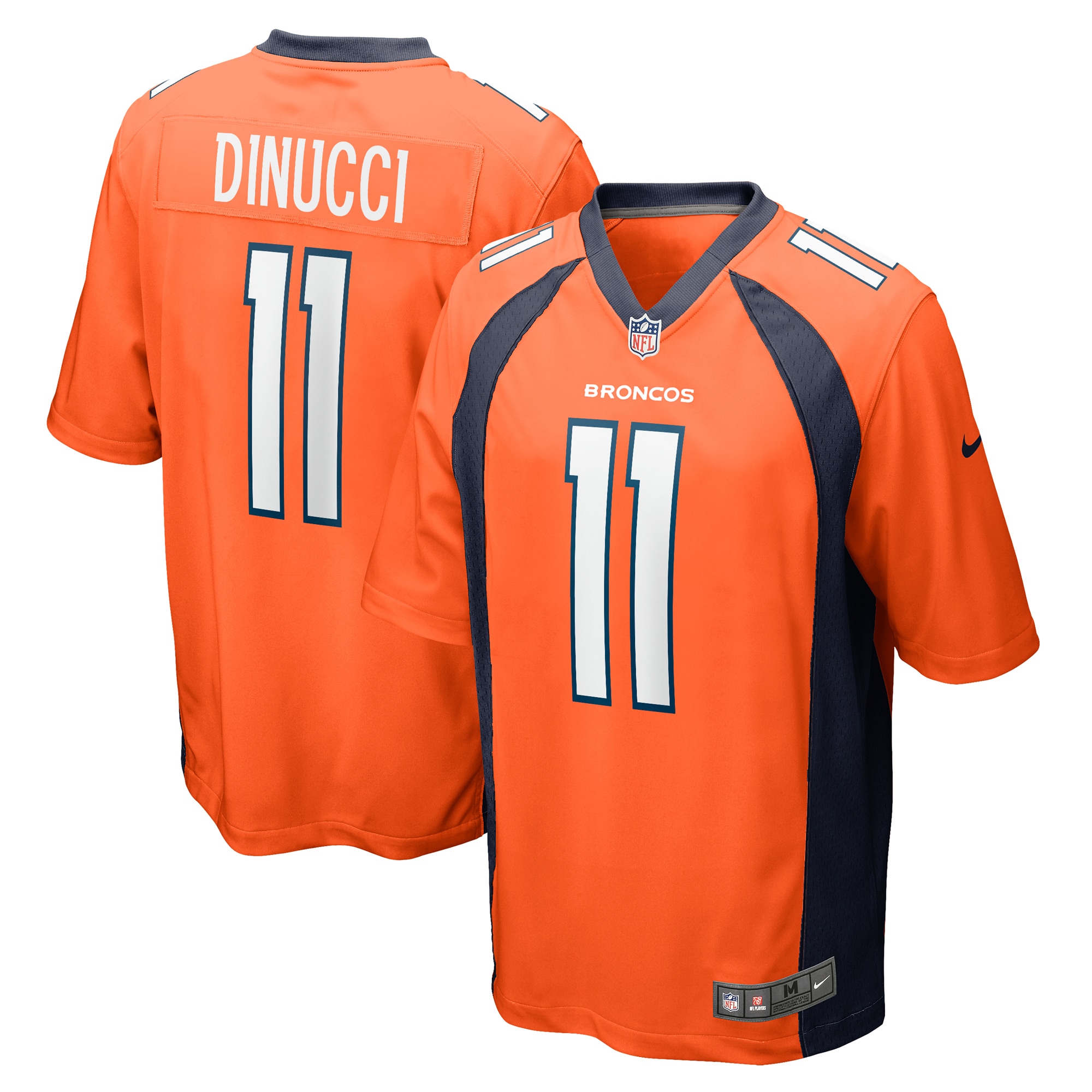Ben DiNucci Denver Broncos Nike Team Game Jersey -  Orange