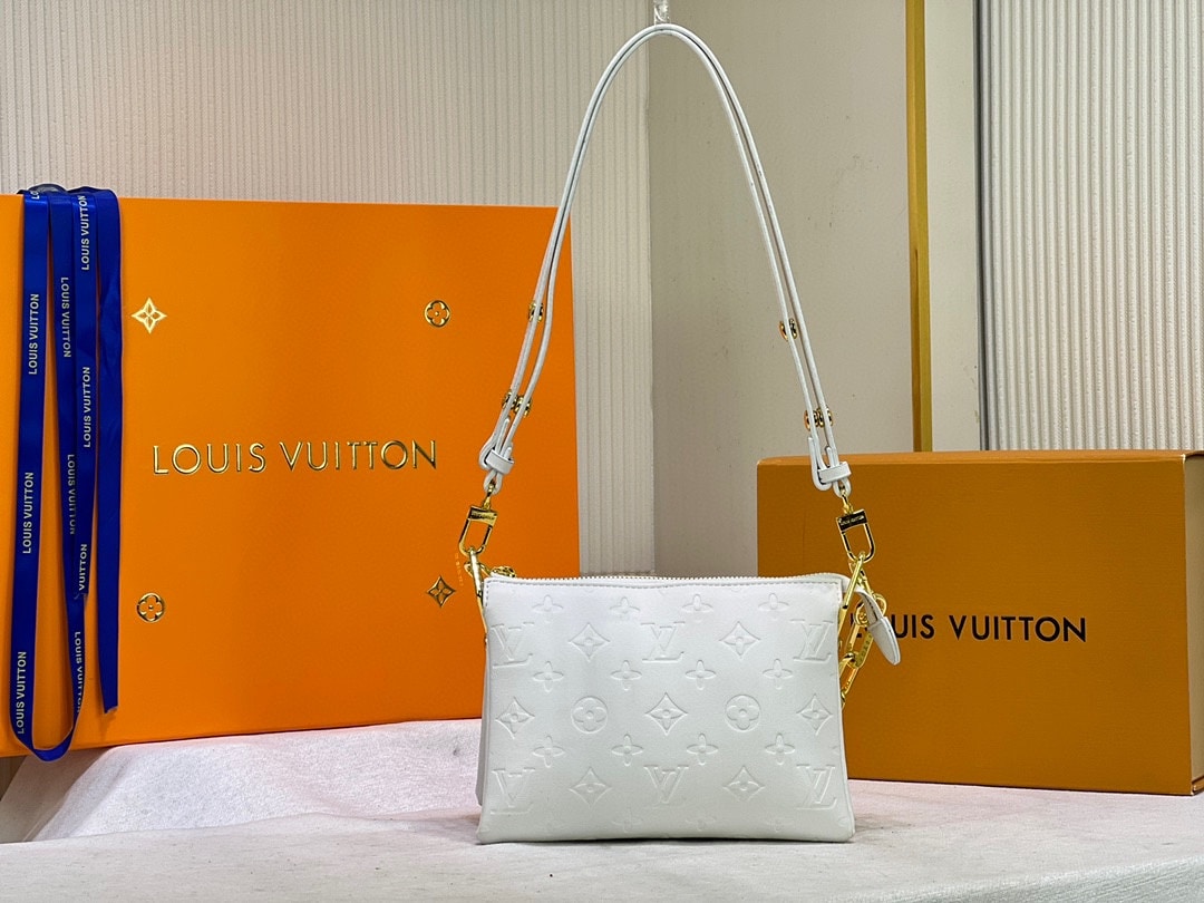 Louis Vuitton Coussin BB 22cm/8.7in Monogram Empreinte Leather White M20770 – Women