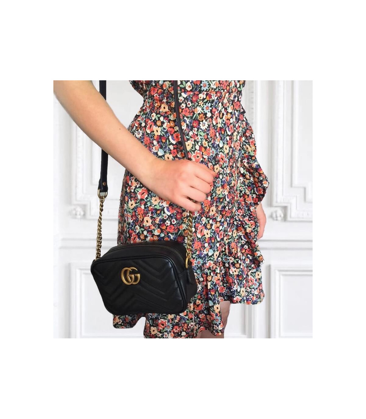 Gucci GG Marmont Matelasse Mini Bag Black