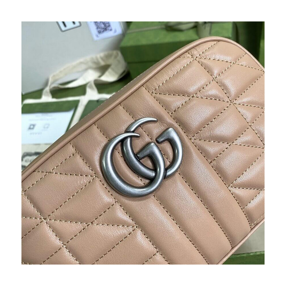 Gucci GG Marmont Small Shoulder Bag Rose Beige
