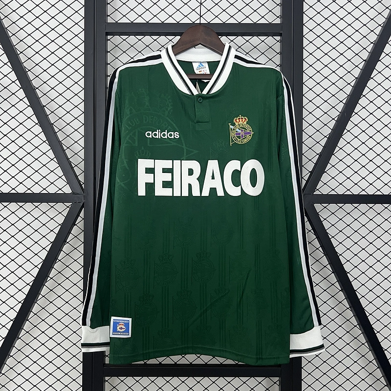 Retro 1999-00 Deportivo La Coruna Away long sleeve Football jersey retro
