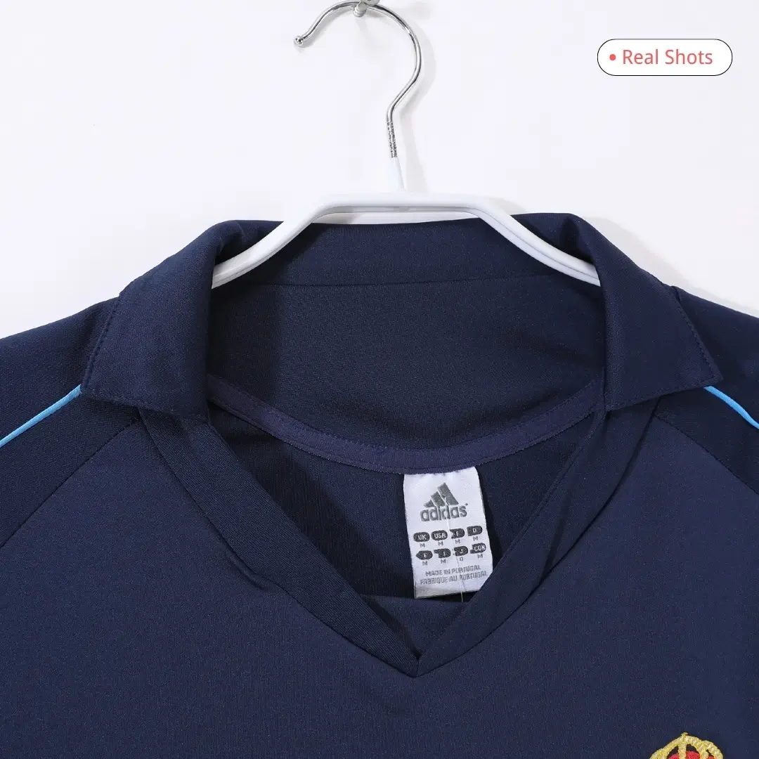 Real Madrid 2005/06 Away Long Sleeve Retro Soccer Jersey