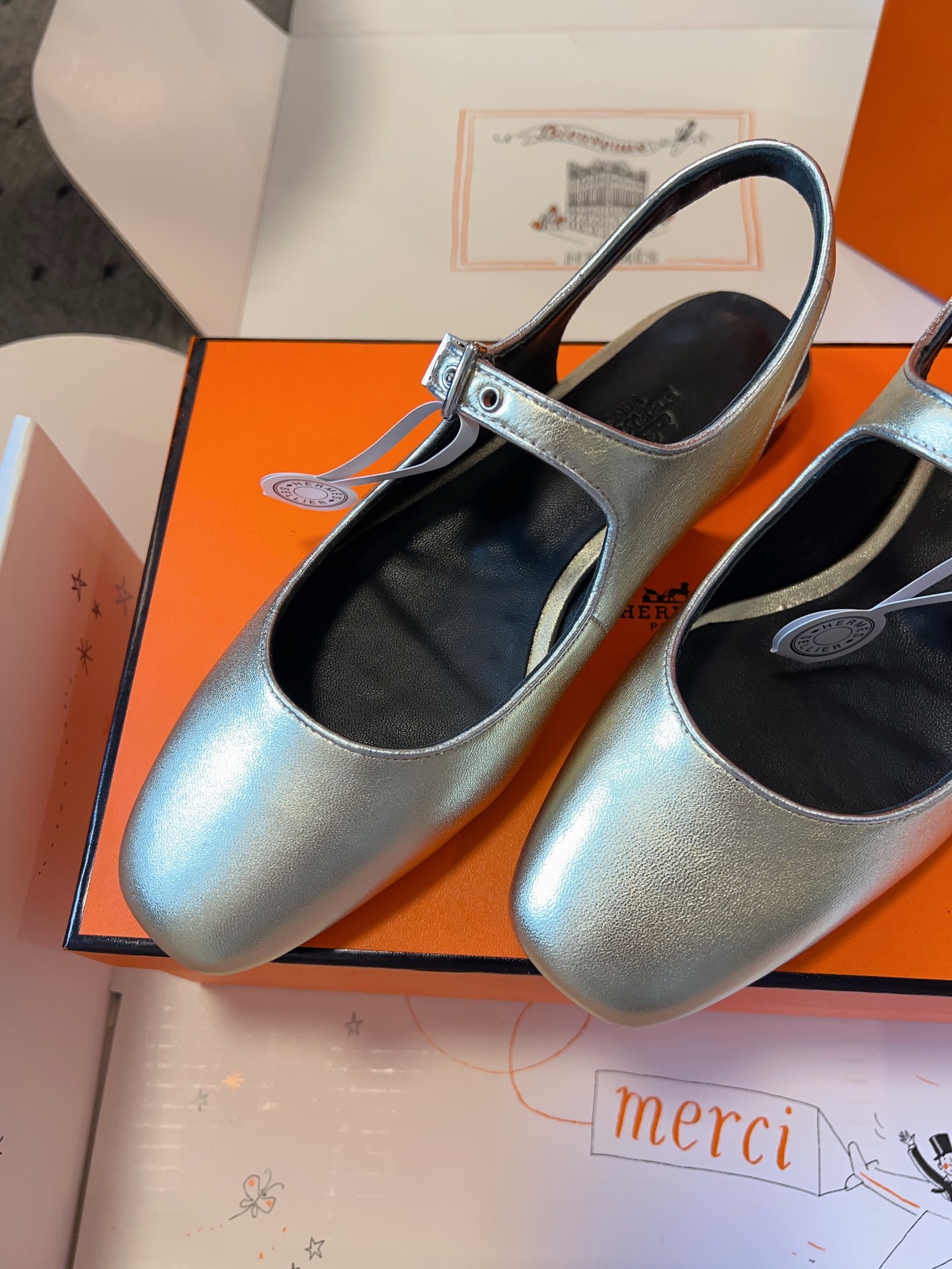 Mary Jane ballet pumps with chunky flats-grey