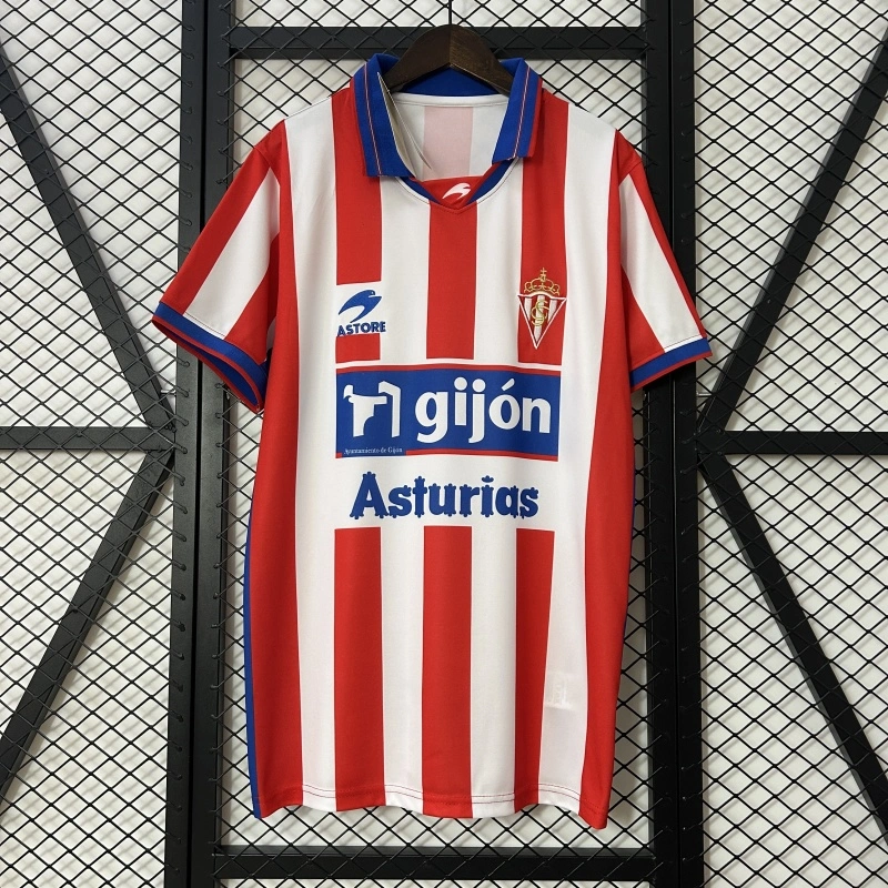 Retro 2001-02 Sporting Gijon Home Football jersey retro