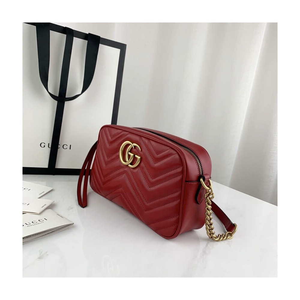 Gucci GG Marmont Small Shoulder Bag Red