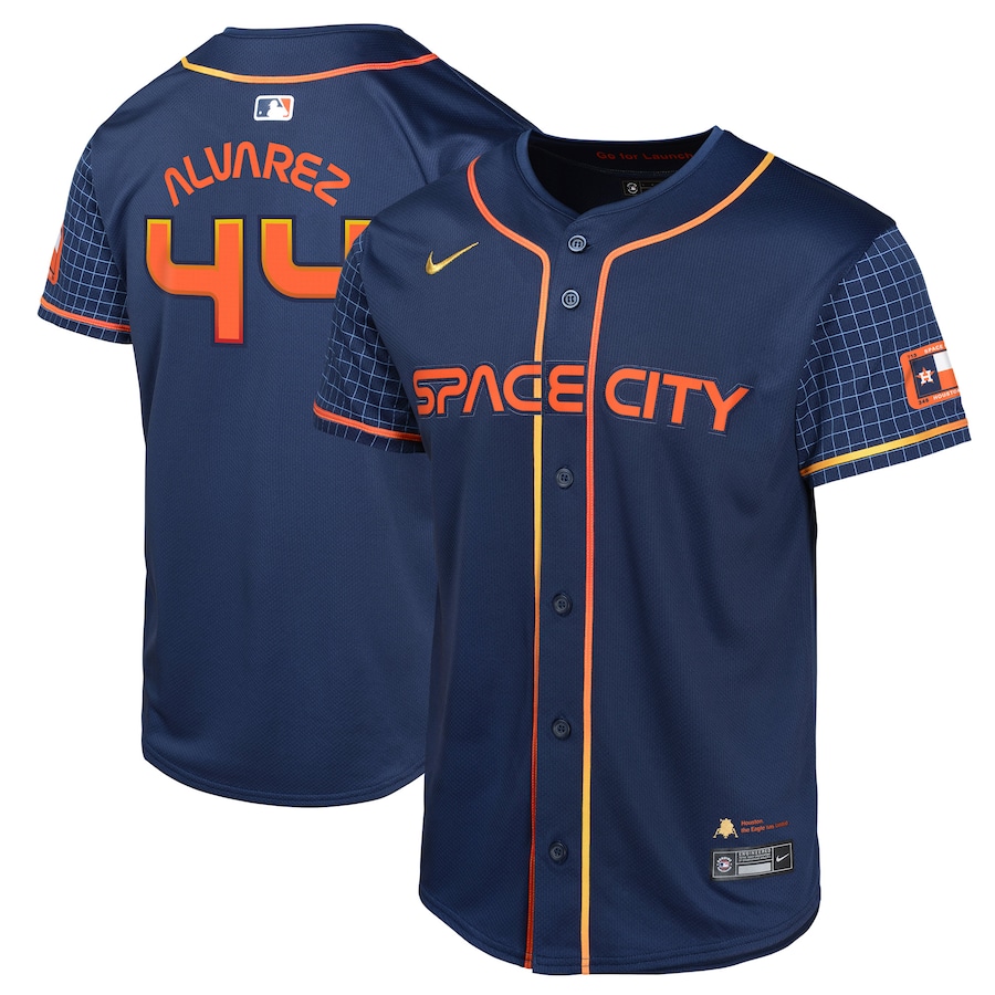 Yordan Alvarez Houston Astros Youth City Connect Limited Player Jersey Navy