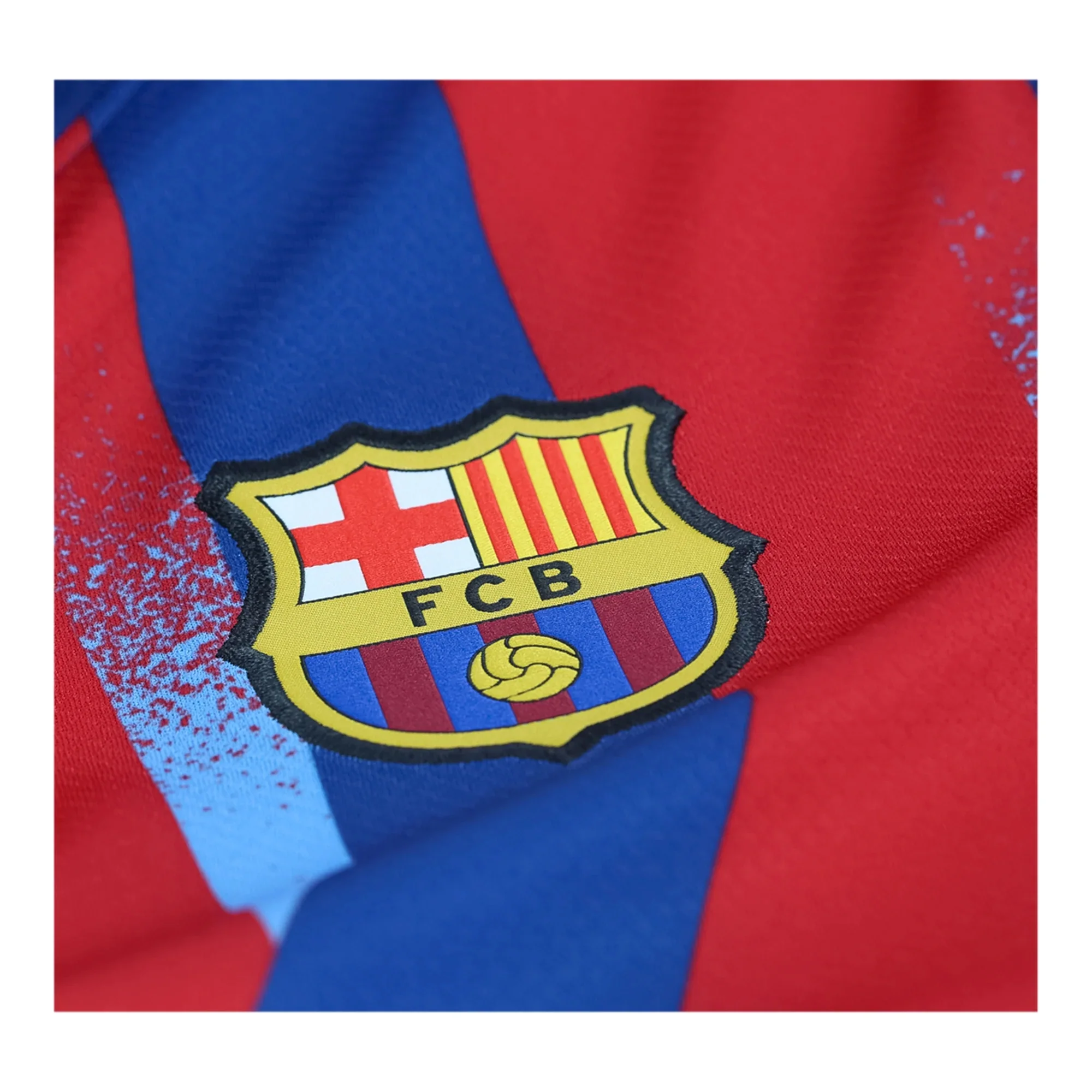 Nike Youth Pedri FC Barcelona 4th Soccer Jersey 25/26 (Gym Blue/Salsa Red)