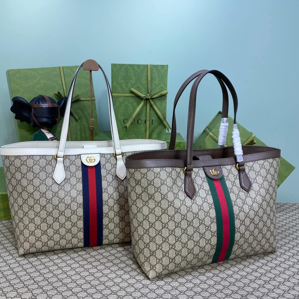 Gucci Ophidia GG Medium Tote White