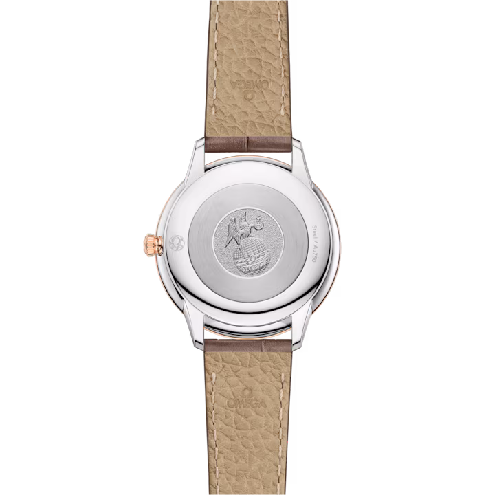 Omega De Ville Prestige 30 mm Silver Dial with Diamonds Stainless Steel and Sedna™ 18k Rose Gold Strap 434.23.30.60.52.001