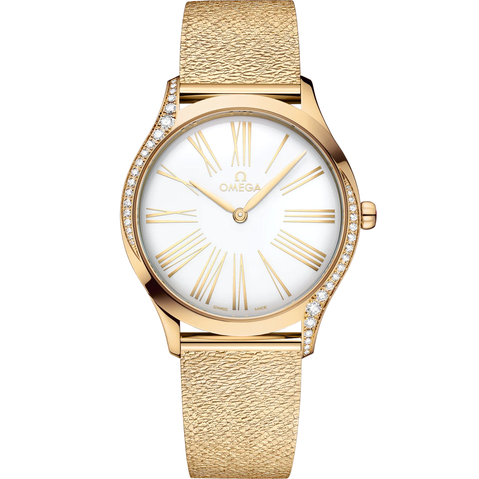Omega De Ville Trésor 36mm White Dial with Diamonds Moonshine™ 18k Rose Gold Bracelet 428.55.36.60.04.001