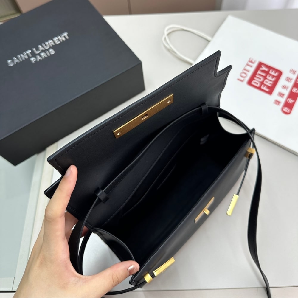 Saint Laurent Manhattan Small In Box Black 24Cm 6756260Sx0W1000