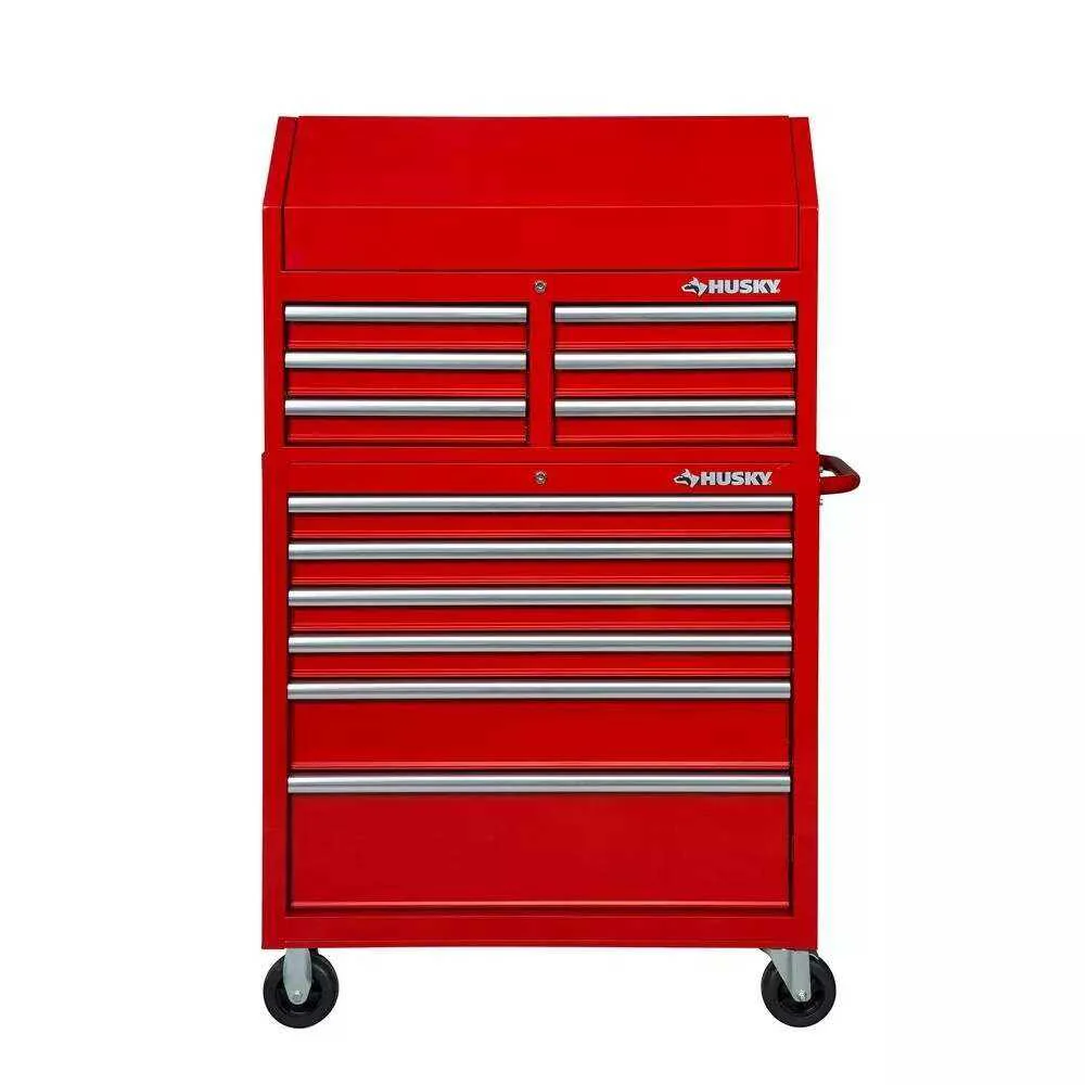 36 IN. 12-DRAWER TOOL CHEST AND CABINET COMBO IN GLOSS RED