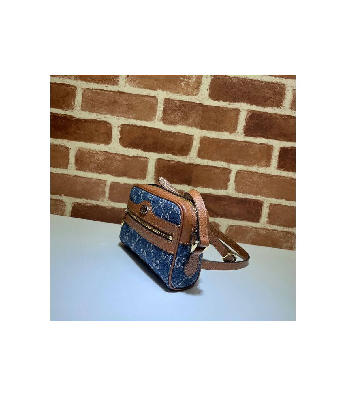 Gucci Mini Ophidia Bag in Eco Washed GG Jacquard Denim 17.5cm