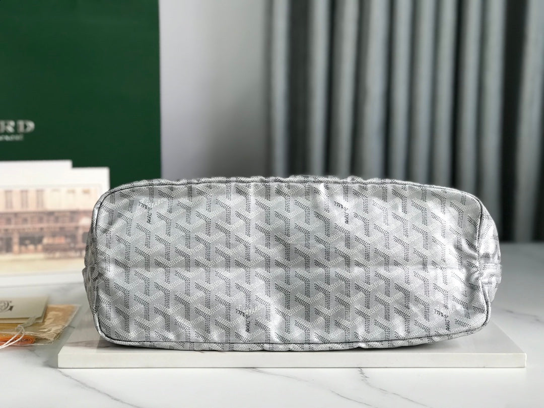 Goyard Hobo Boheme 42Cm Light Grey Canvas