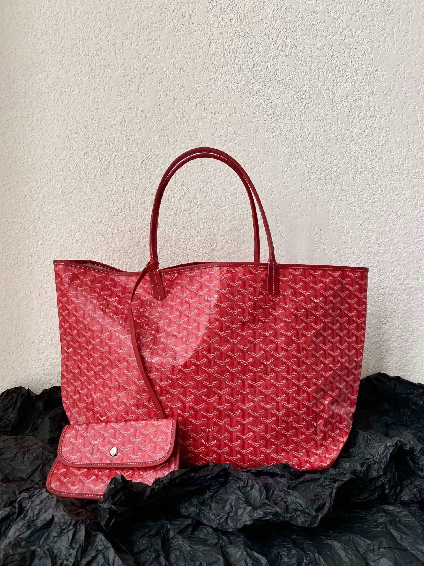 Goyard Saint Louis Gm 40Cm Red Canvas