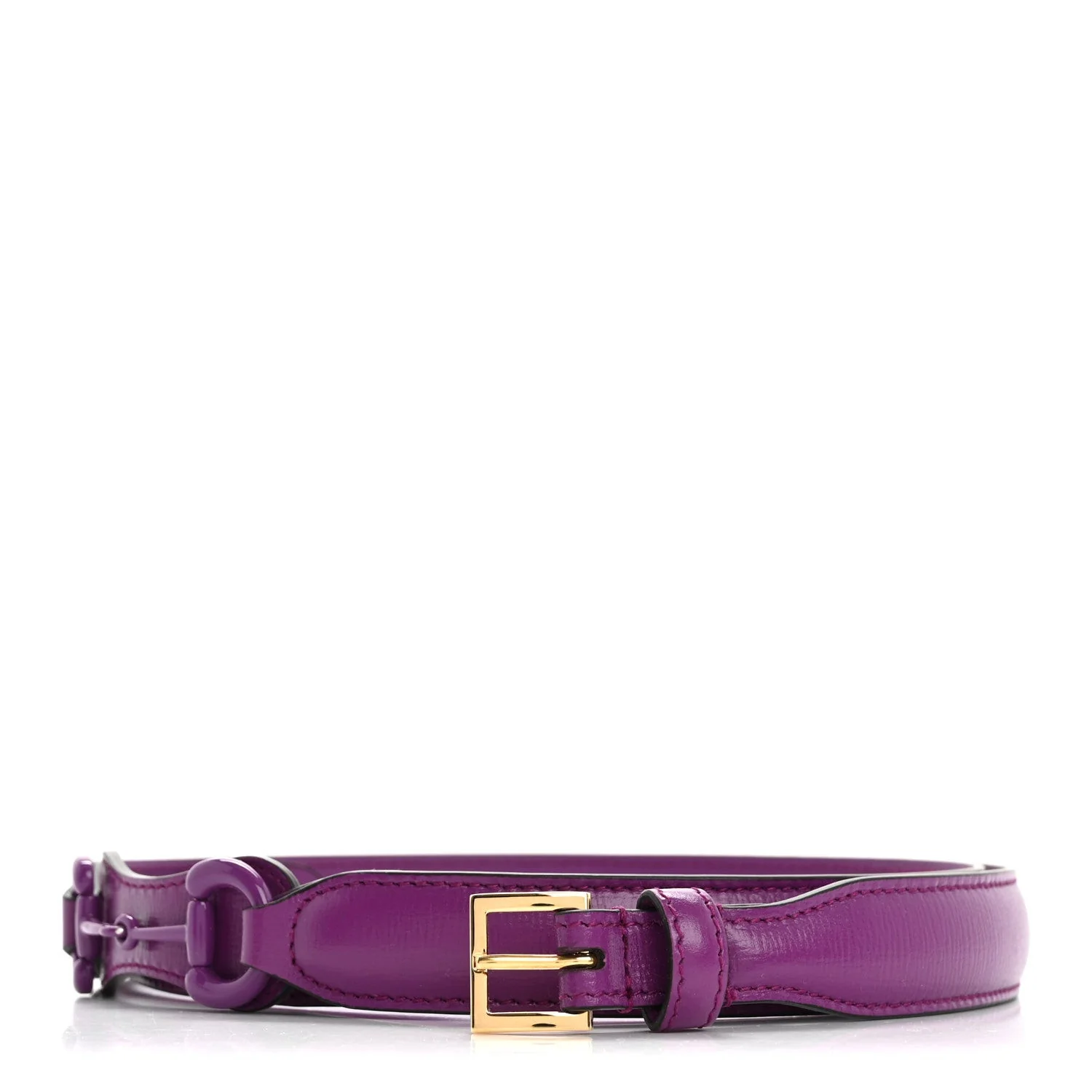 Efesto Leather Womens Horsebit 15/23mm Belt 95 38 Purple