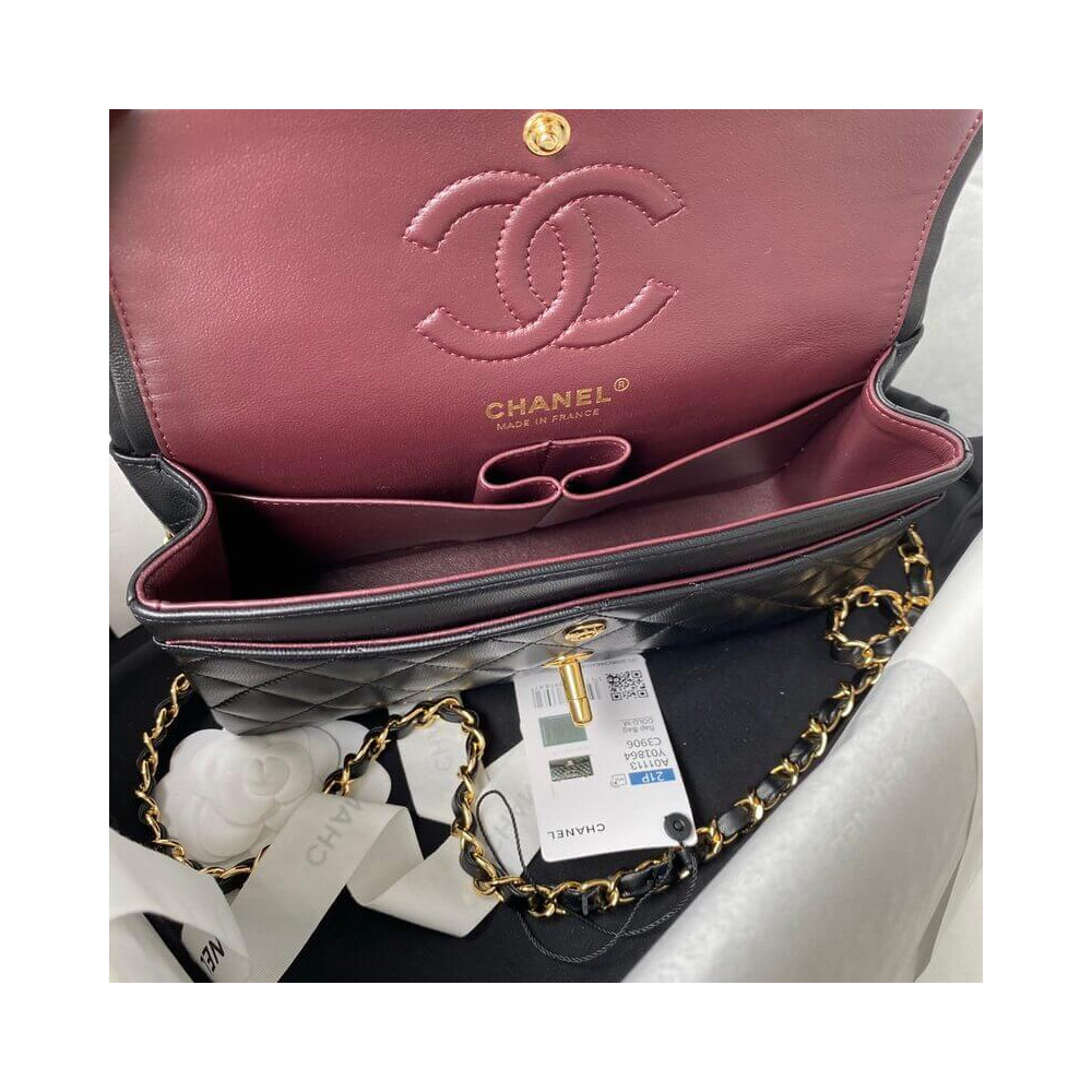 Chanel Lambskin Small Double Flap Bag 23cm
