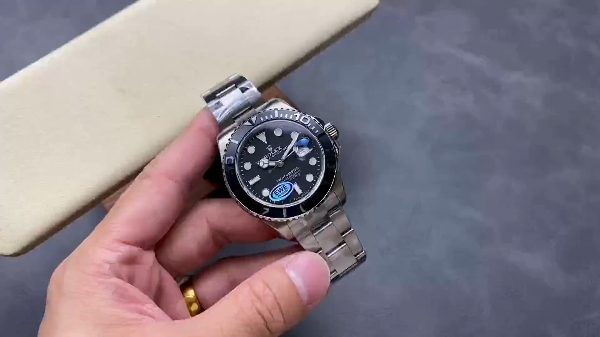【Super Clone】Rolex Yacht Master Black Dial Titanium 226627 0001 42mm Men's Watch
