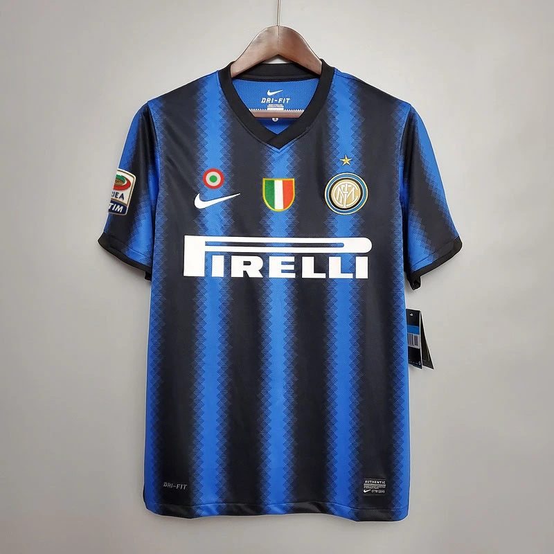Retro 2010-11 Inter Milan home SNSIJDER J.ZANETTI MILITO ETO'O  Football jersey retro