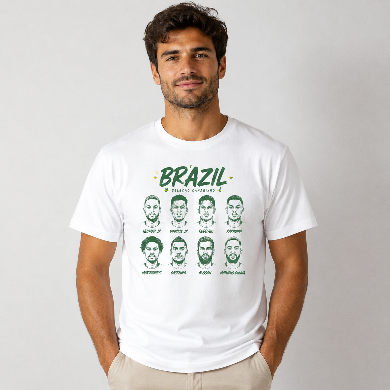 Brazilian Player Pure Cotton T-Shirt – Limited-Time Offer