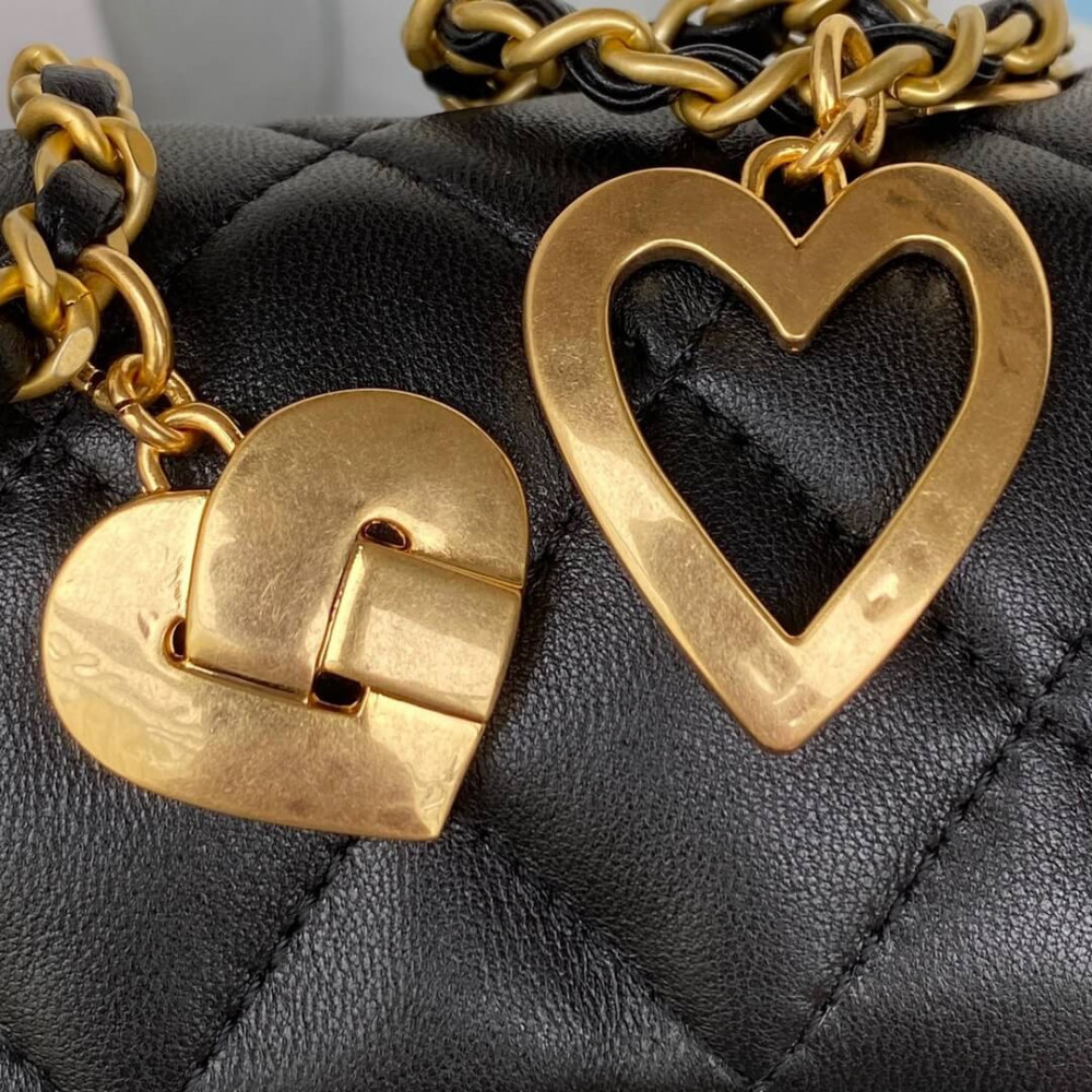 Chanel Mini Flap Bag Heart Chain